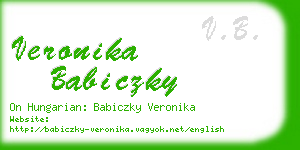 veronika babiczky business card